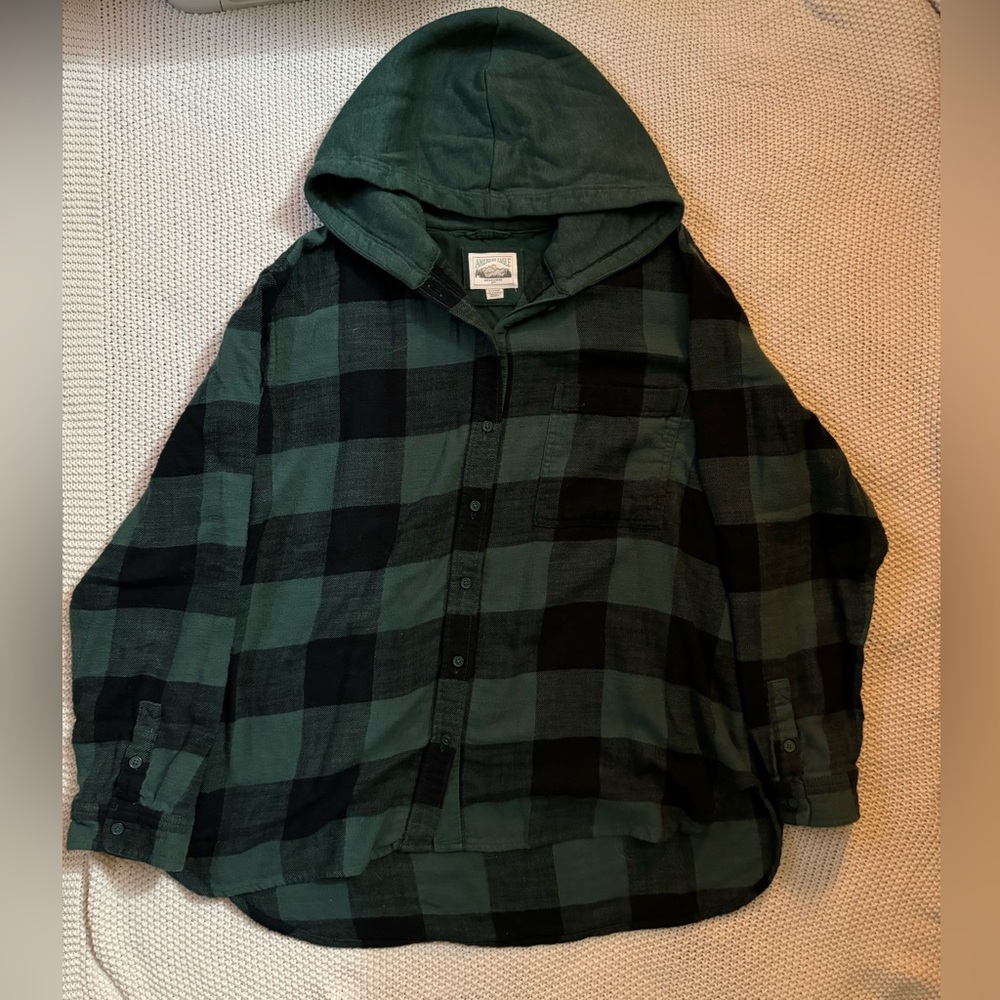 American Eagle Oversized Flannel Shirt-Jacket